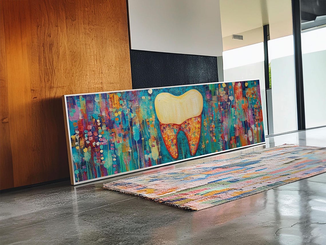 Colorful Tooth Mosaic Dental Office Art Dentist Gift Decor Poster - Image 6
