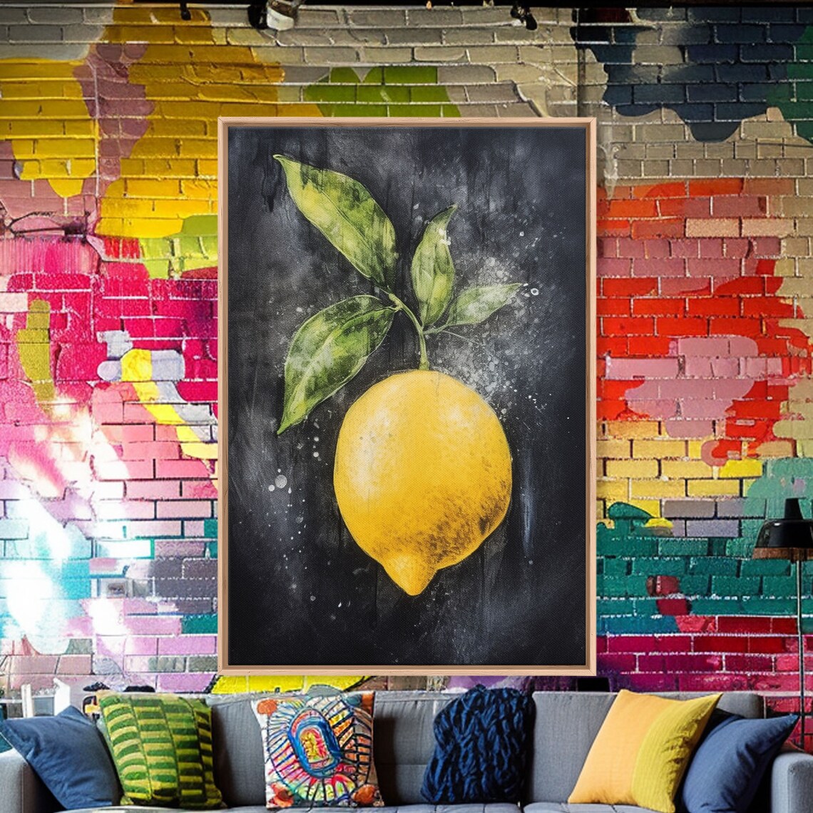 Lemon Still Life Oil Print, Small Fruit Art Print - Image 4