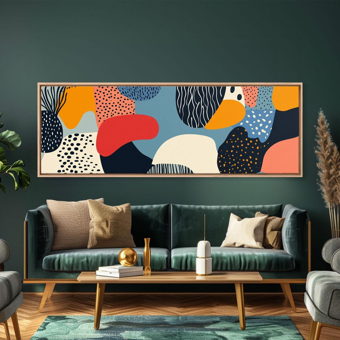 Retro 90s Geometric Abstract Colorful Shapes Modern Wall Art Print - Image 3