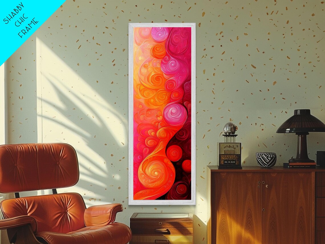 Pastel Pink Orange Swirl Abstract Art Soft Candy Colors Poster - Image 4