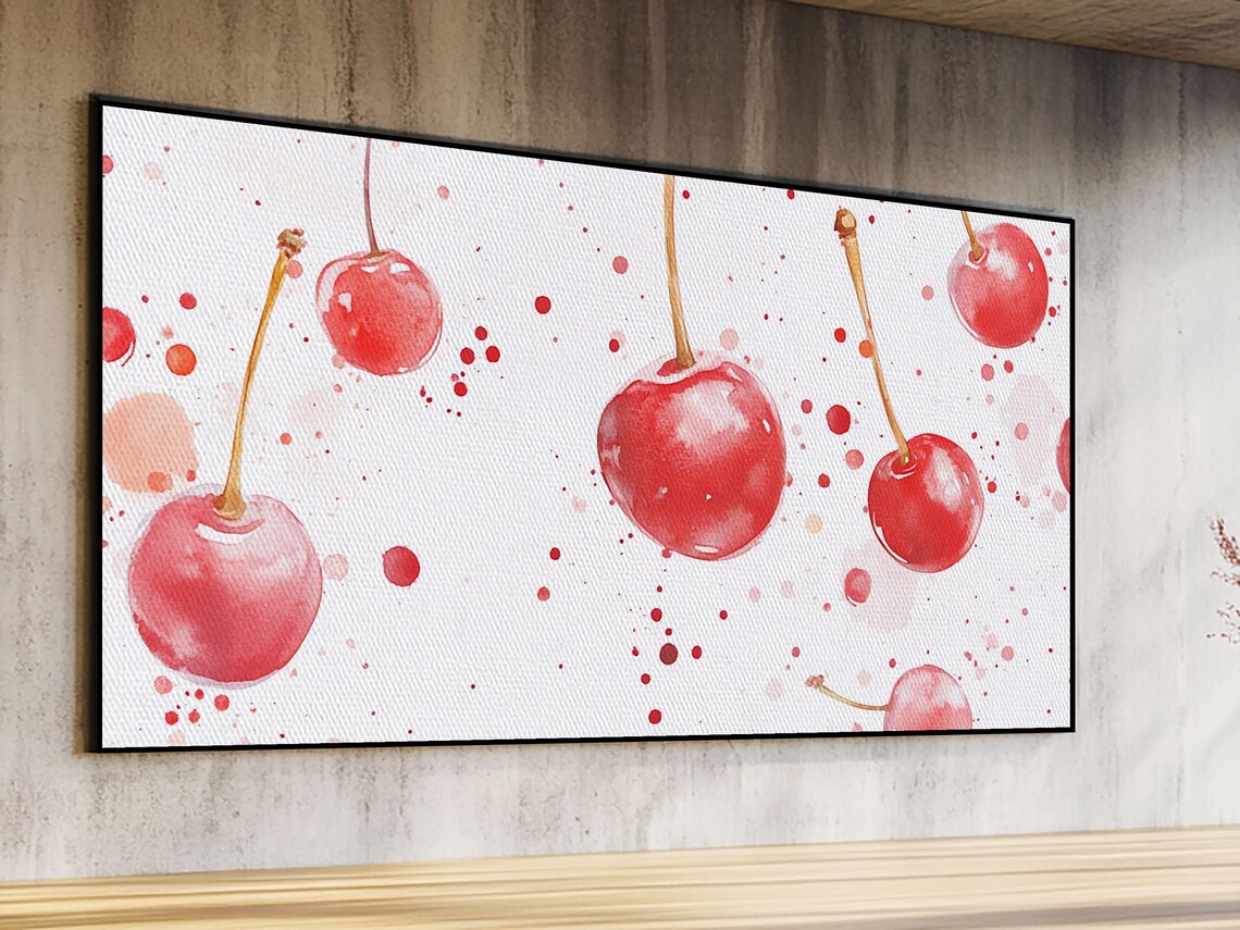 Cherry Painting Print Kitchen Wall Art Kitchen Decor Cherry Wall Art Kitsch Decor Eclectic Home Decor - Image 5