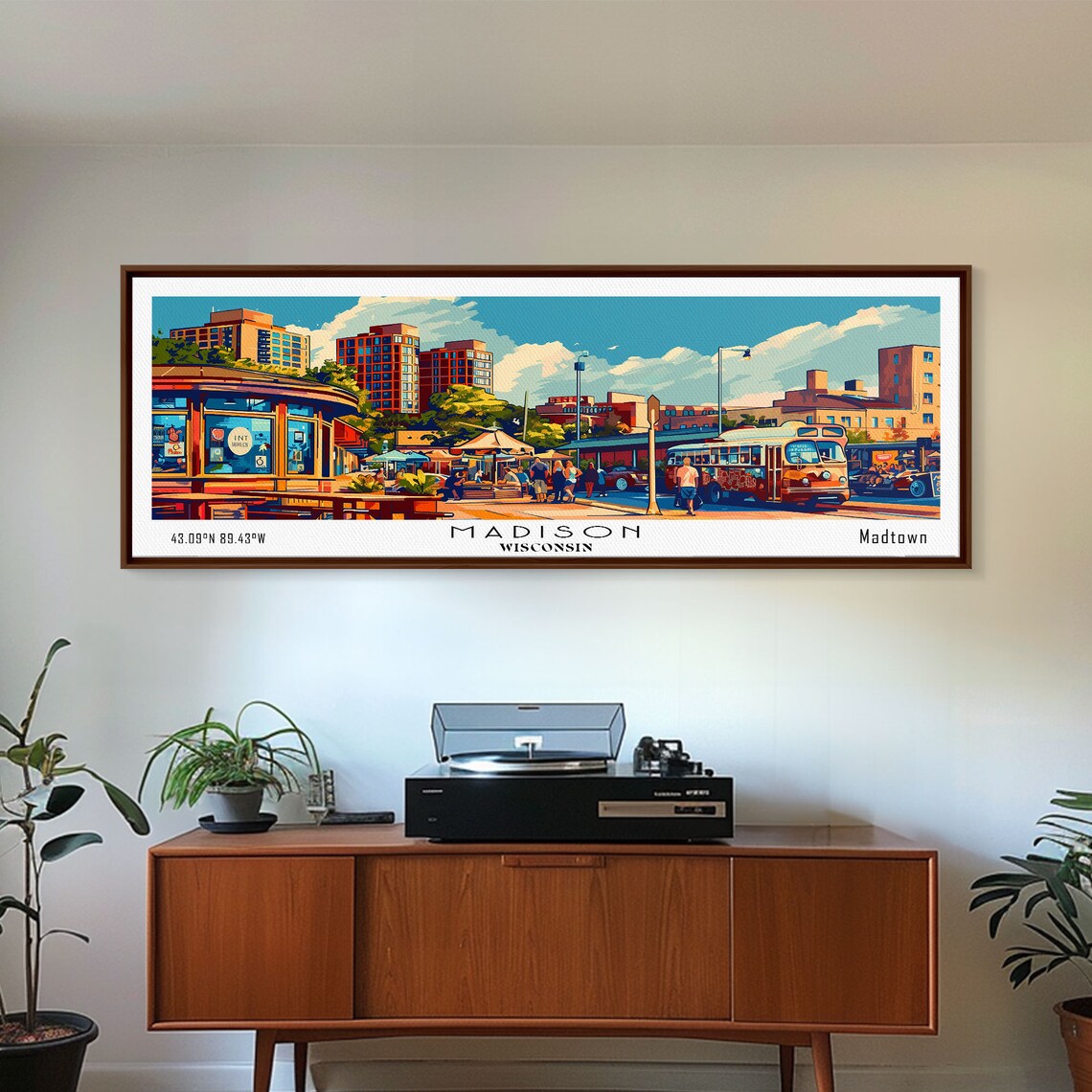 Madison Wisconsin Mid-Century Modern Travel Poster - Image 5