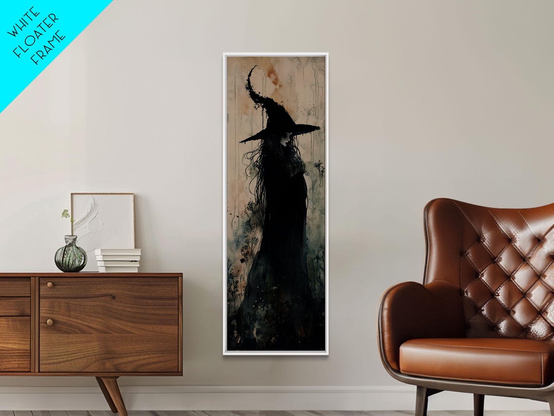 Mystical Witch In Dark Forest Gothic Halloween Fantasy Art Poster - Image 6