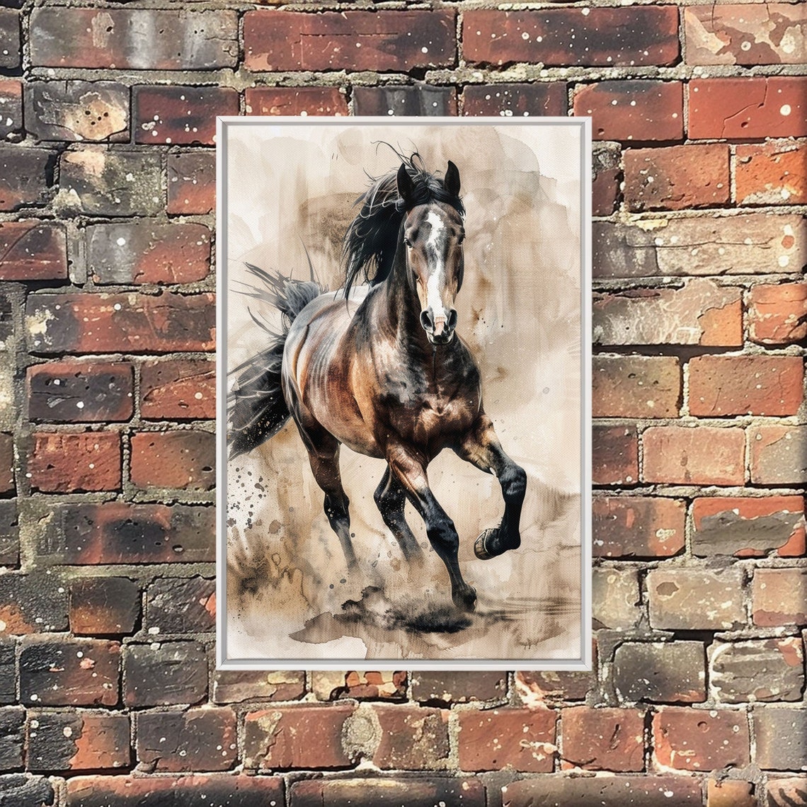 Galloping Horse Watercolor Painting Dynamic Equestrian Art Print - Image 4