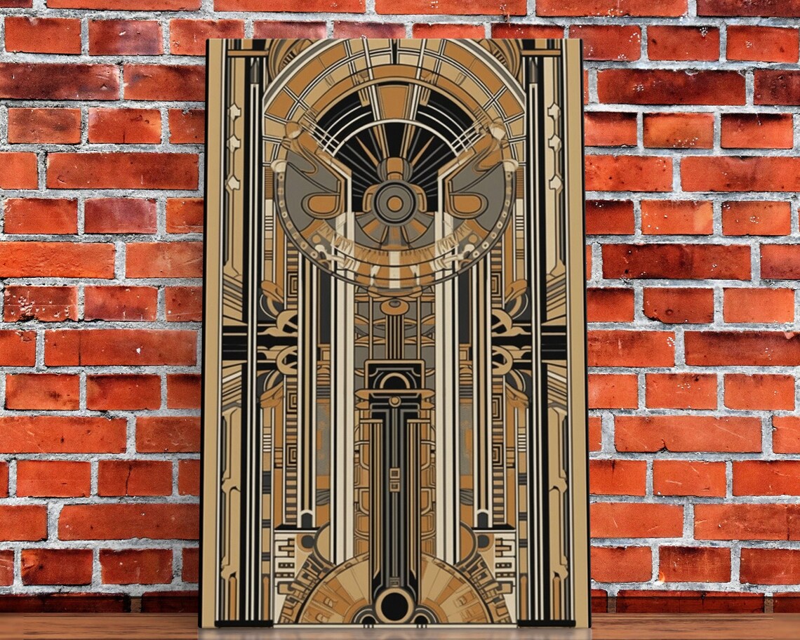 Midcentury Modern Art Deco Geometric Art Print - Image 5