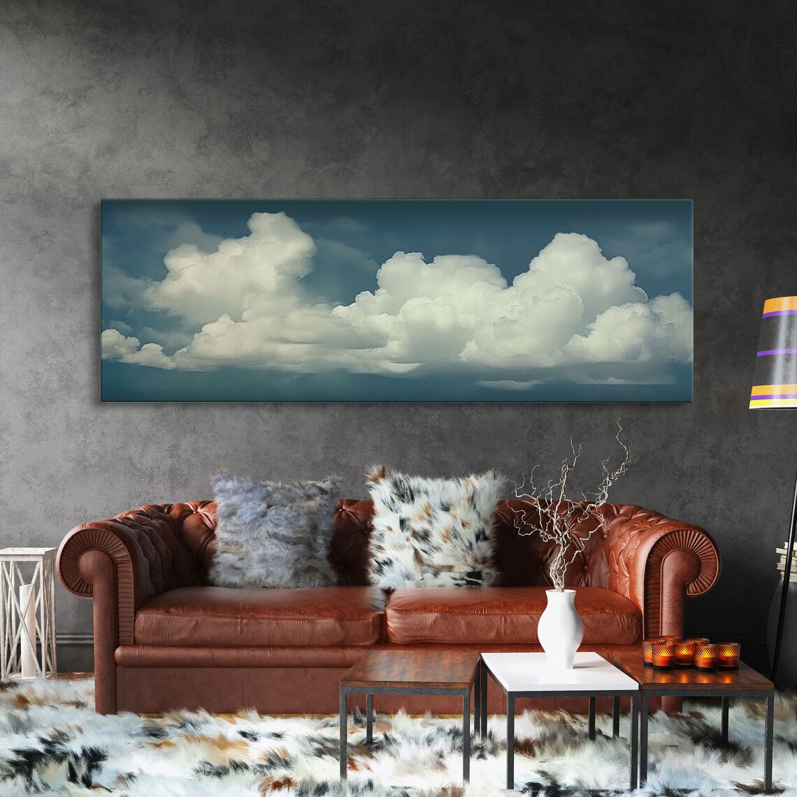 Clouds on a Blue Sky, Large Panoramic Art Print - Image 3