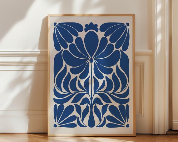 Norway Folk Art Botanical Art Print, Scandinavian