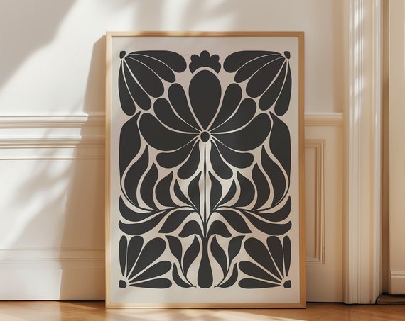 Norway Folk Art Scandinavian Botanical Art Print