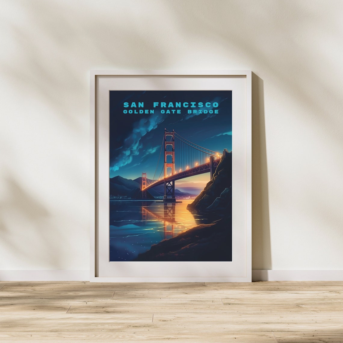 Golden Gate Bridge Travel Wall Art For Living Room San Francisco Travel Poster Wall Art Entryway Home Gift For Anniversary - Image 3