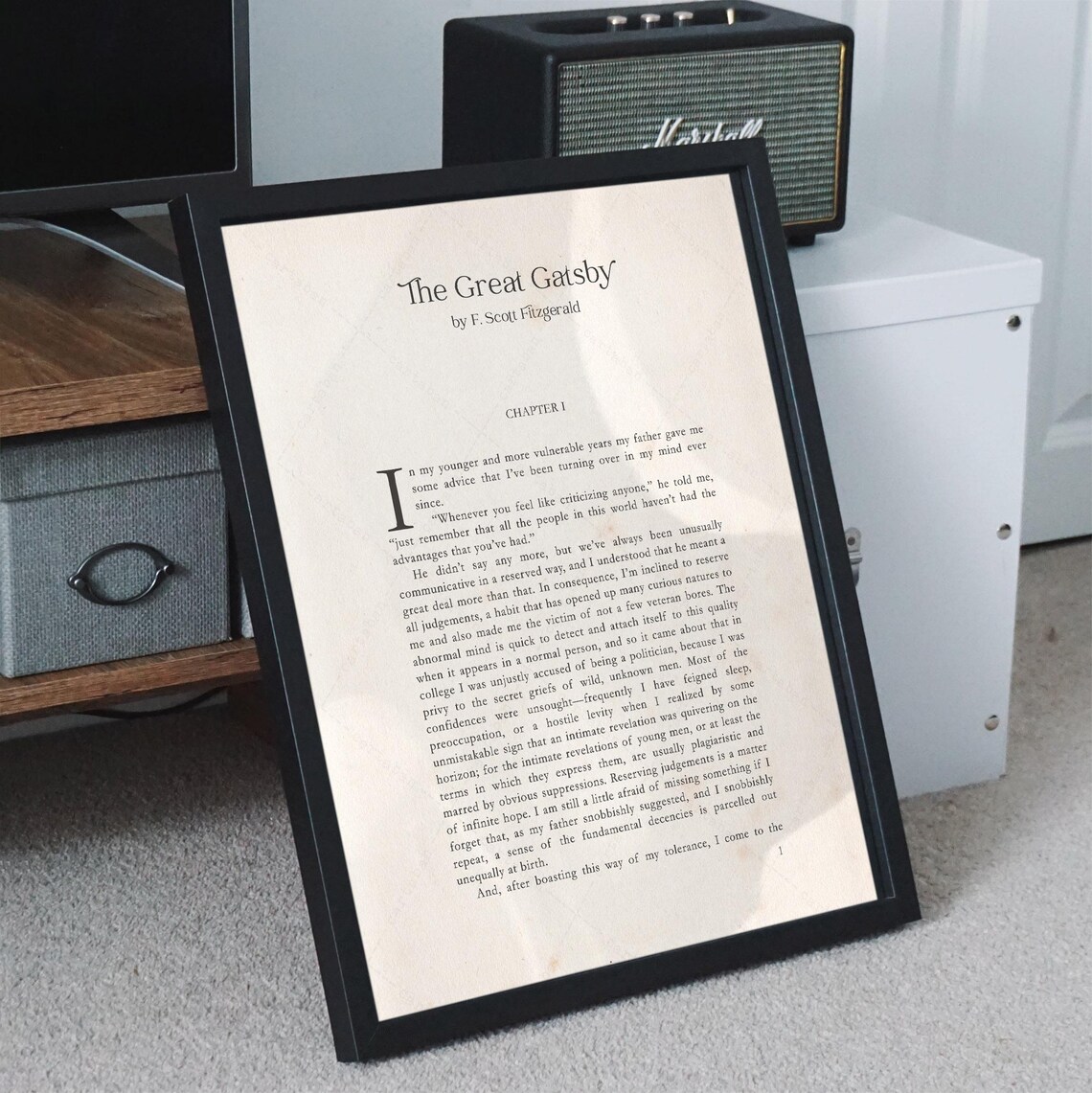 The Great Gatsby, F. Scott Fitzgerald Book Art Print - Image 3