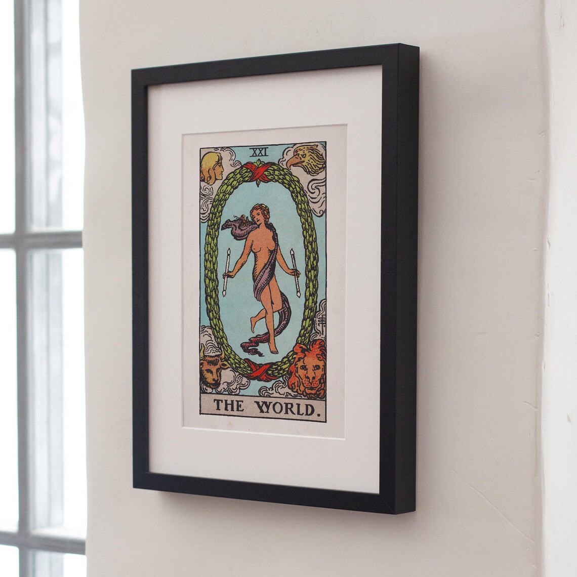 The World XXI Tarot Card Rider Waite Smith Vintage Mystical Wall Art Poster - Image 3