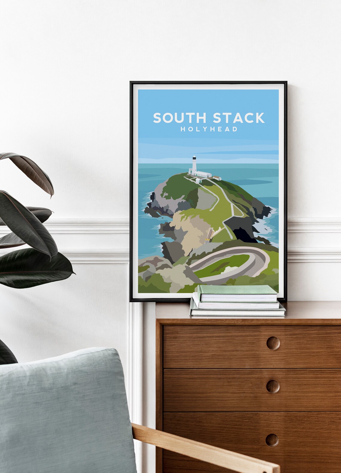 South Stack Holyhead Travel Poster, North Wales - Image 2