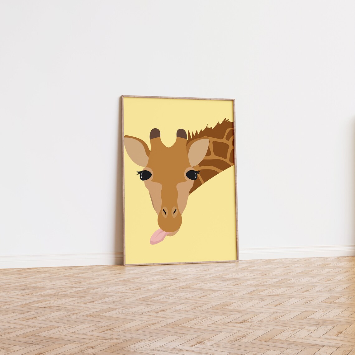 Giraffe Art Print, Modern Boho Jungle Poster - Image 3