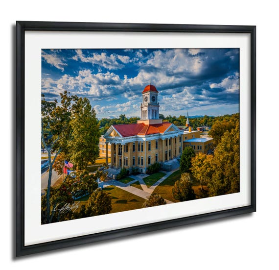 Historic Courthouse Print Maryville Tn Autumn Scene Signed Art