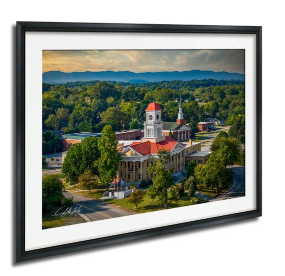 Maryville Courthouse Print Historic Autumn View Framed Or Canvas