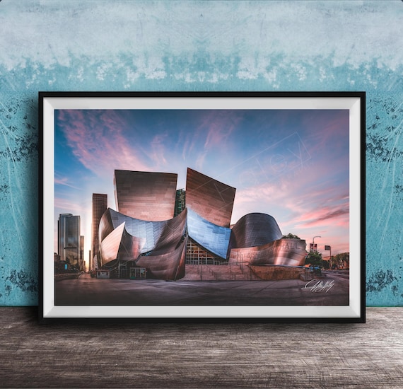 Walt Disney Concert Hall At Twilight Los Angeles Downtown Poster