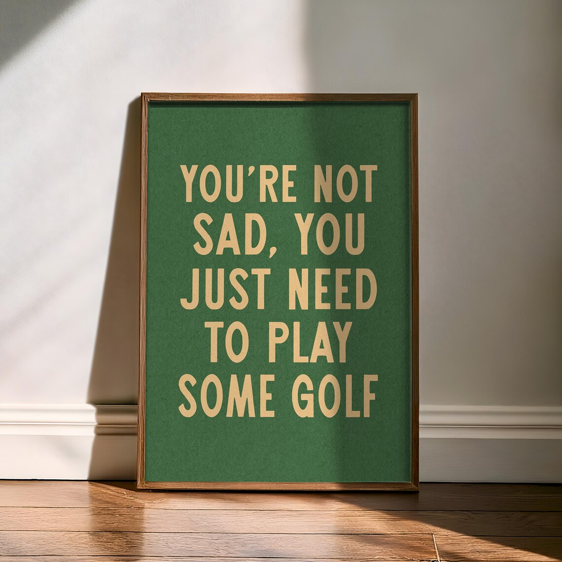 Need To Play Some Golf Funny Quote Green Gold Golf Decor Wall Poster - Image 4