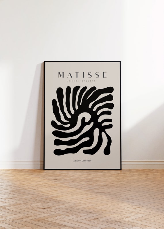 Henri Matisse Neutral Wall Art, Beige and Black Art Print