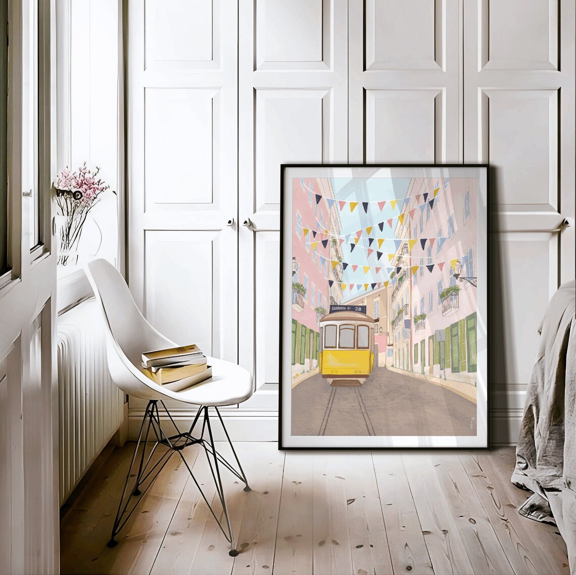 Lisbon Tram Travel Poster, Portugal City Art Print - Image 4