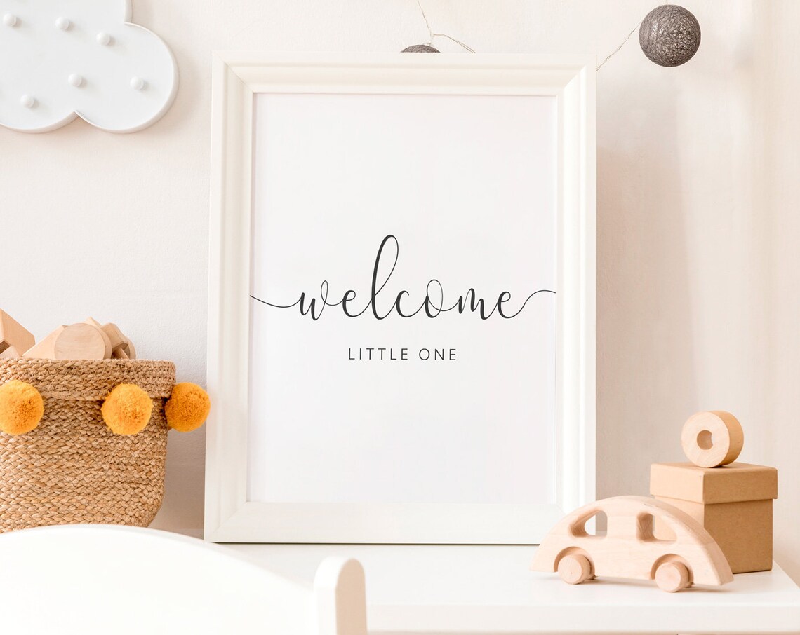 Welcome Little One Boho Nursery Art Print