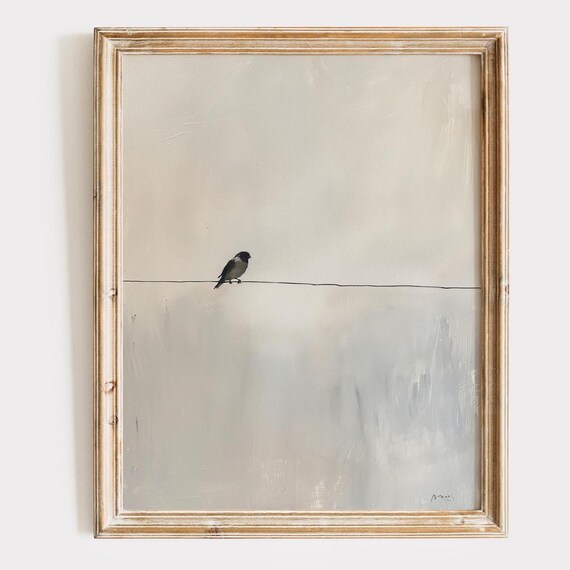 Sparrow Christian Wall Art Minimalist Bible Verse Print