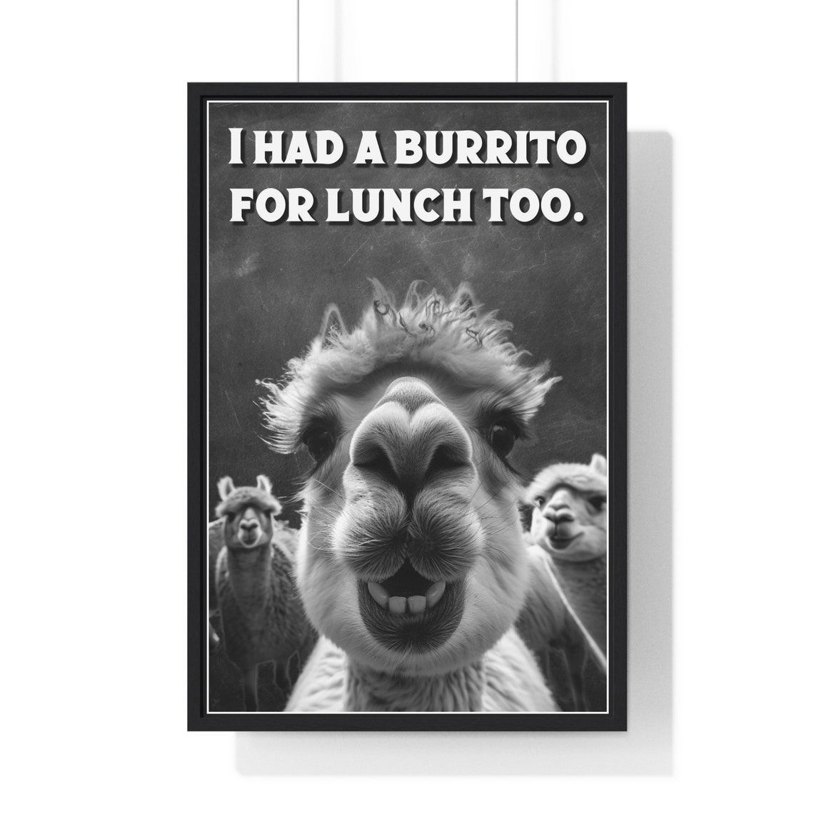 Funny Alpaca Bathroom Quote Had a Burrito for Lunch Too Gift Poster