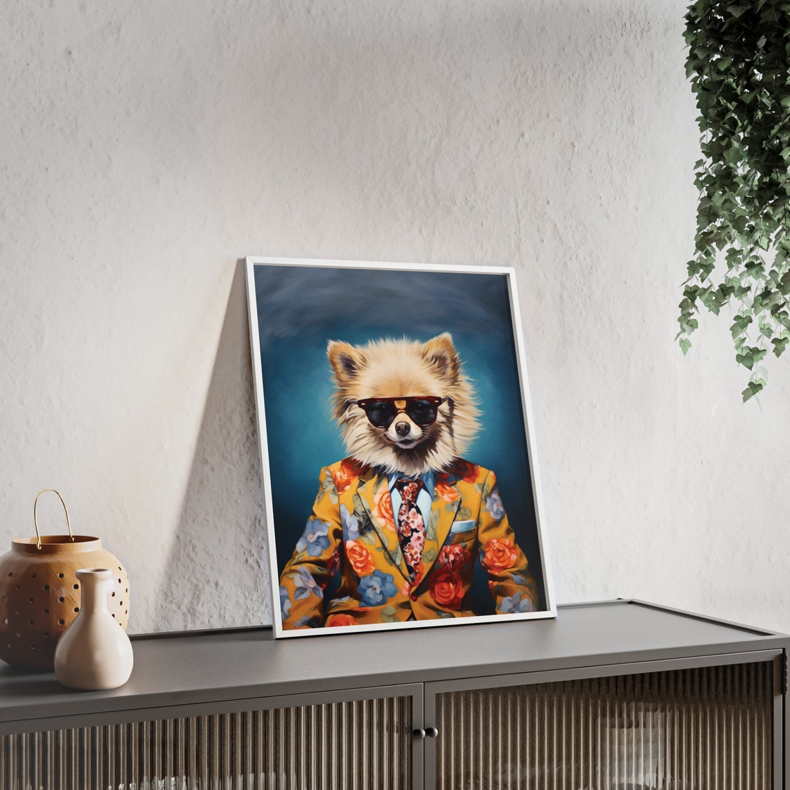 Pomeranian Dog Art Fashion Print Dog Portrait Fashion Art Animal Art Animal Painting Art Prints - Image 2
