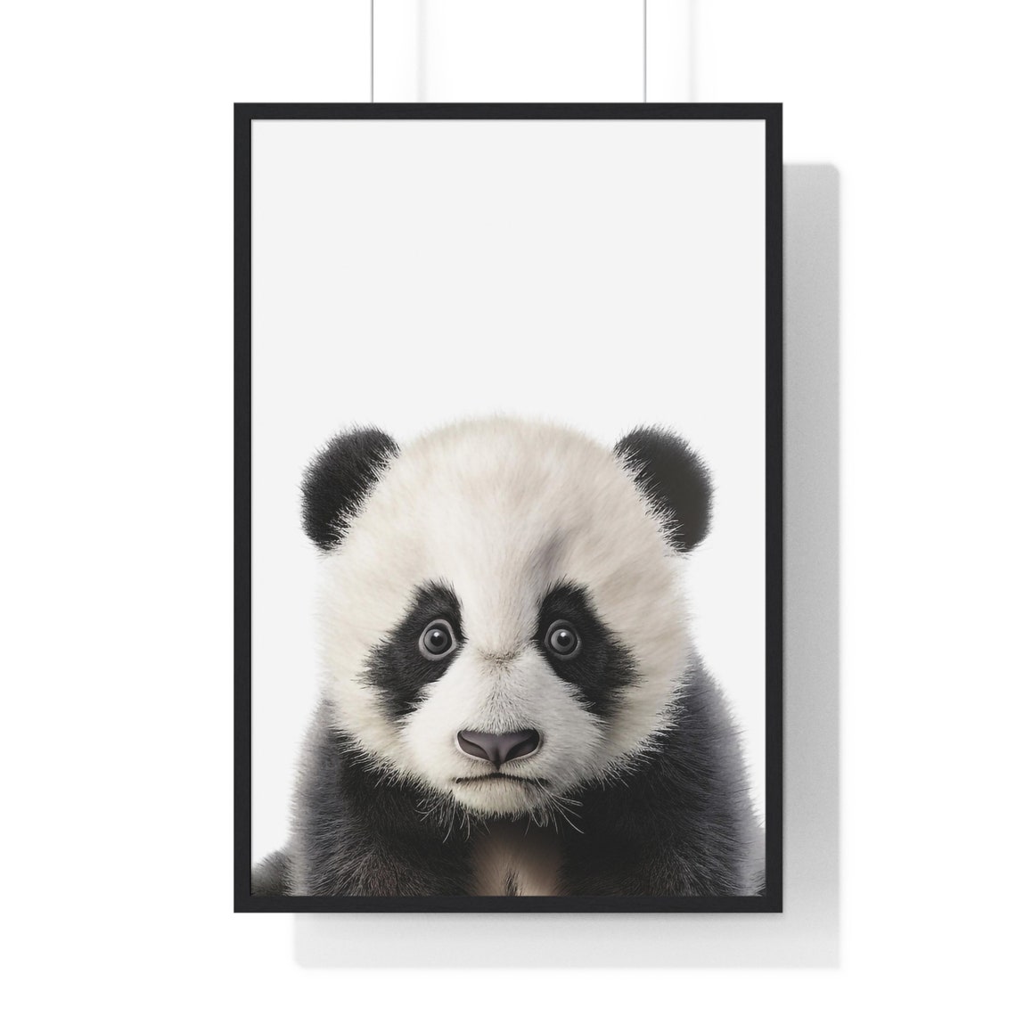 Cute Baby Panda Cub Portrait in Soft Color Nursery Style Poster - Image 2