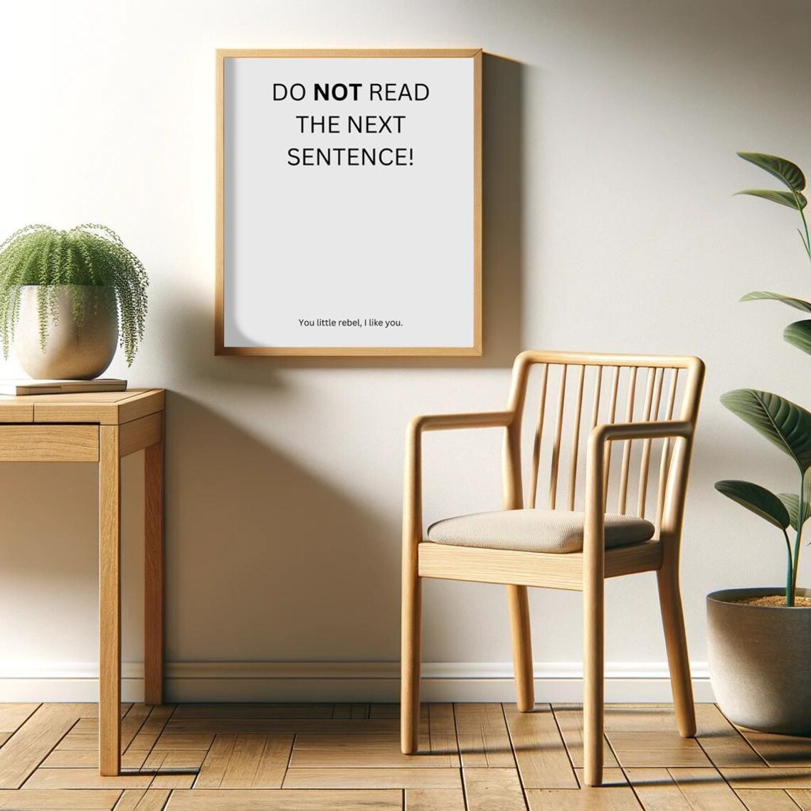 Do Not Read The Next Sentence Poster Funny Saying Retro Wall Art - Image 2