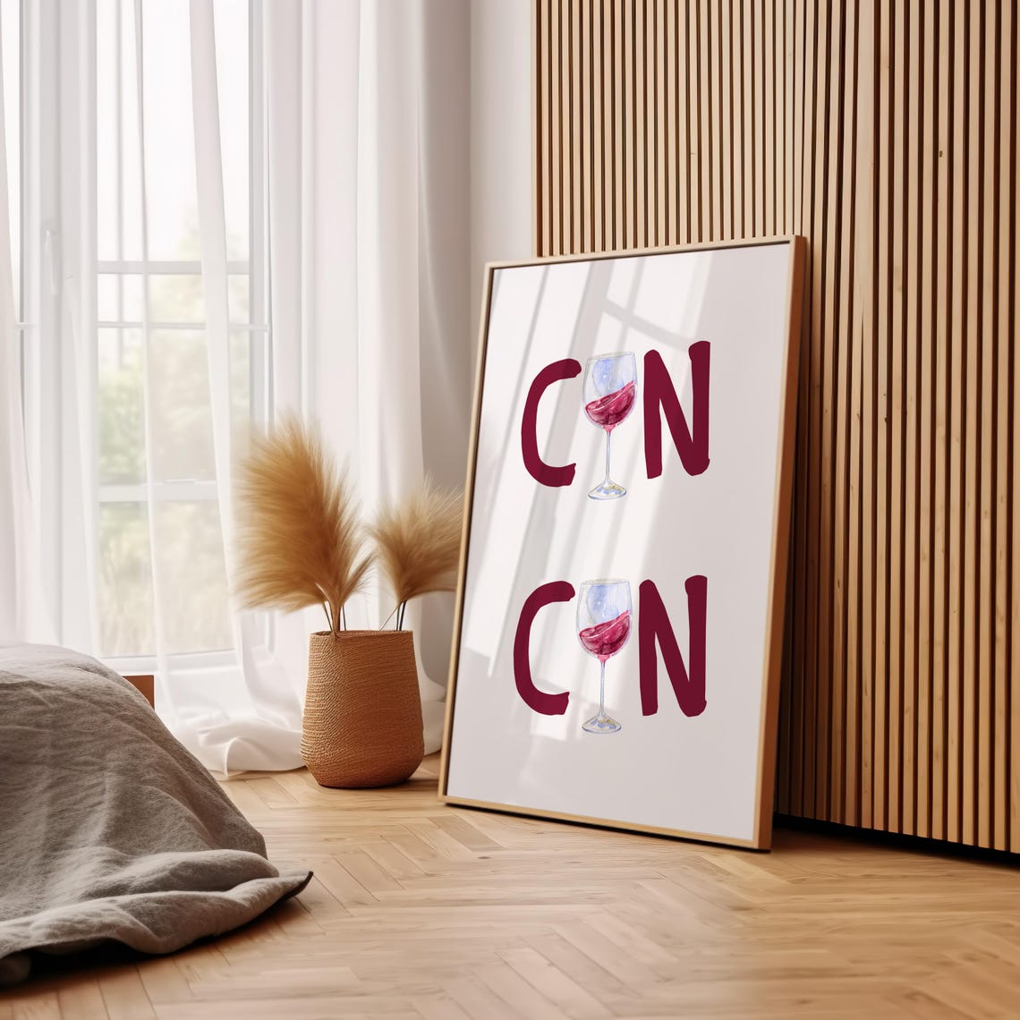Cin Cin Red Wine Glasses Watercolor Italian Toast Kitchen Poster - Image 2