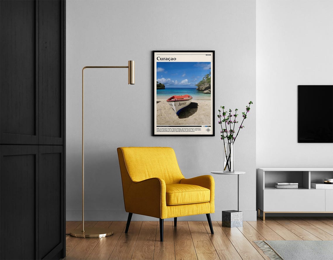 Travel Photography Curaao Print Curaao Wall Art Curaao Poster Curaao Photo Curaao Poster Print Caribbean Wall Decor - Image 2