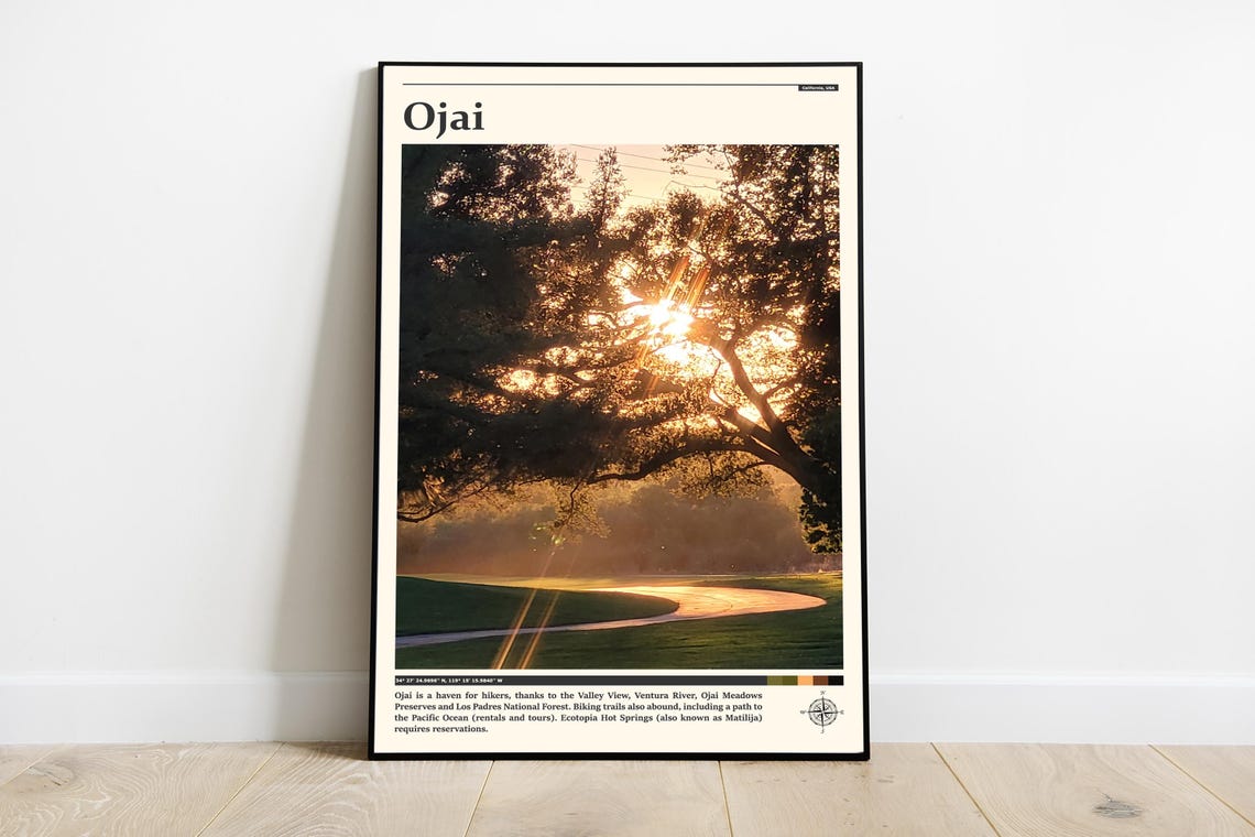 Travel Photography Ojai Print Ojai Wall Art Ojai Poster Ojai Photo Ojai Poster Print Ojai California Wall Decor