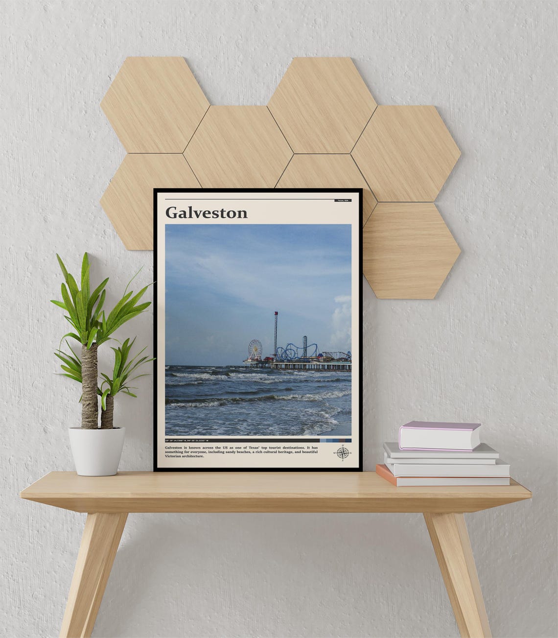 Travel Photography Galveston Print Galveston Wall Art Galveston Poster Galveston Photo Galveston Poster Print Texas Galveston - Image 3
