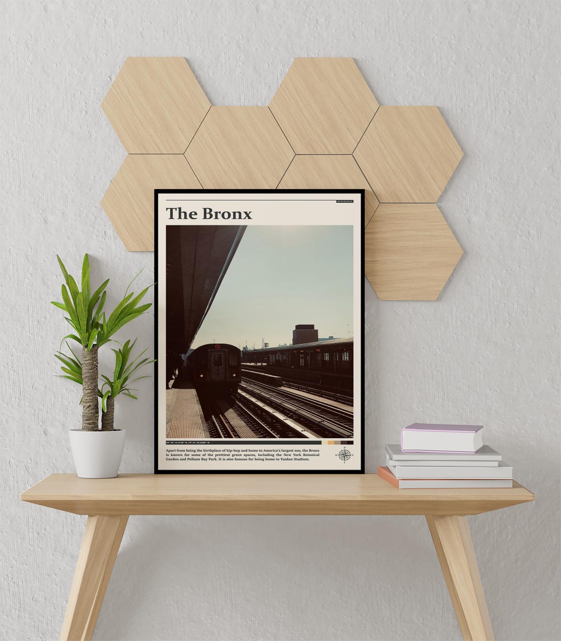 The Bronx Subway Train Elevated Platform Transit Photo Poster - Image 3