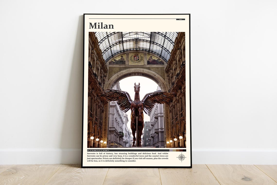 Travel Photography Milan Print Milan Wall Art Milan Poster Milan Photo Milan Poster Print Milan Wall Decor Europe Italy Poster
