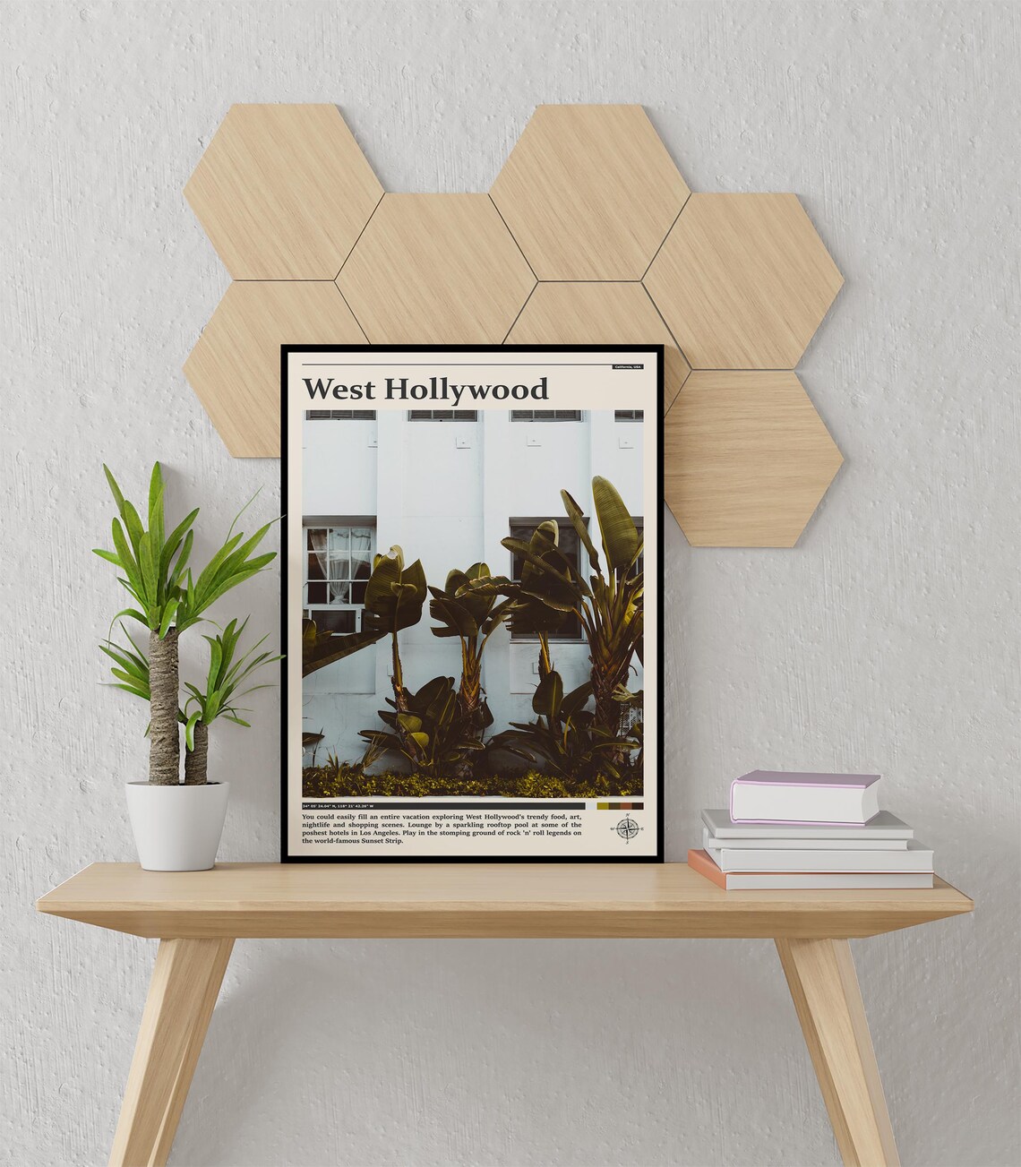 West Hollywood California Tropical Plants Wall Photography Poster - Image 3