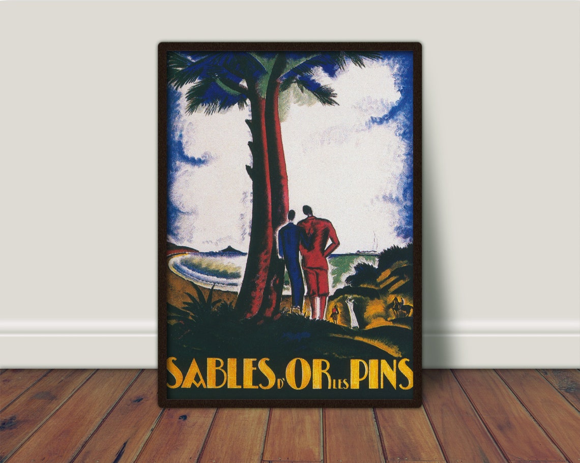 France Wall Art Moody Vintage Art Vintage France Art Brittany France Vintage Poster Art Dark Moody Art Wall Art - Image 3