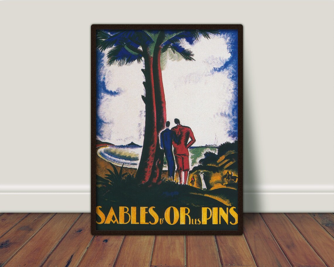 Sables d'Or les Pins Brittany France Vintage Coastal Travel Poster - Image 3