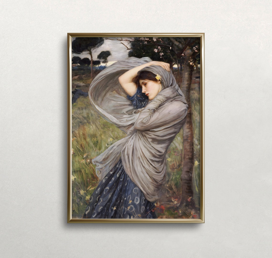 John William Waterhouse Boreas Windblown Nymph Pre Raphaelite Print