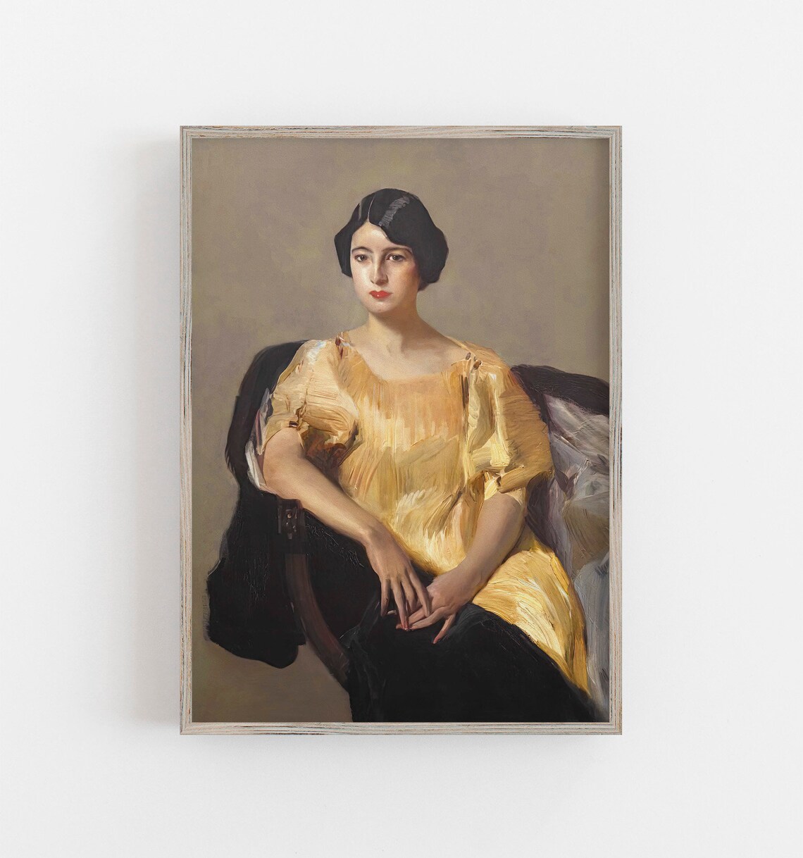 Vintage Woman Portrait, Antique Fashion Art Print
