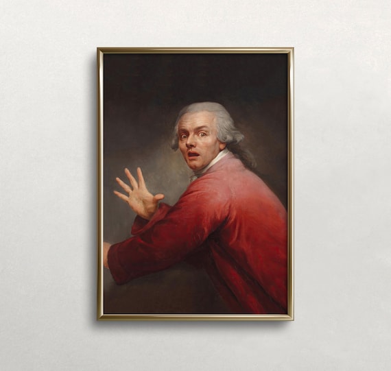 Joseph Ducreux Surprised Self Portrait Vintage Funny Art Print