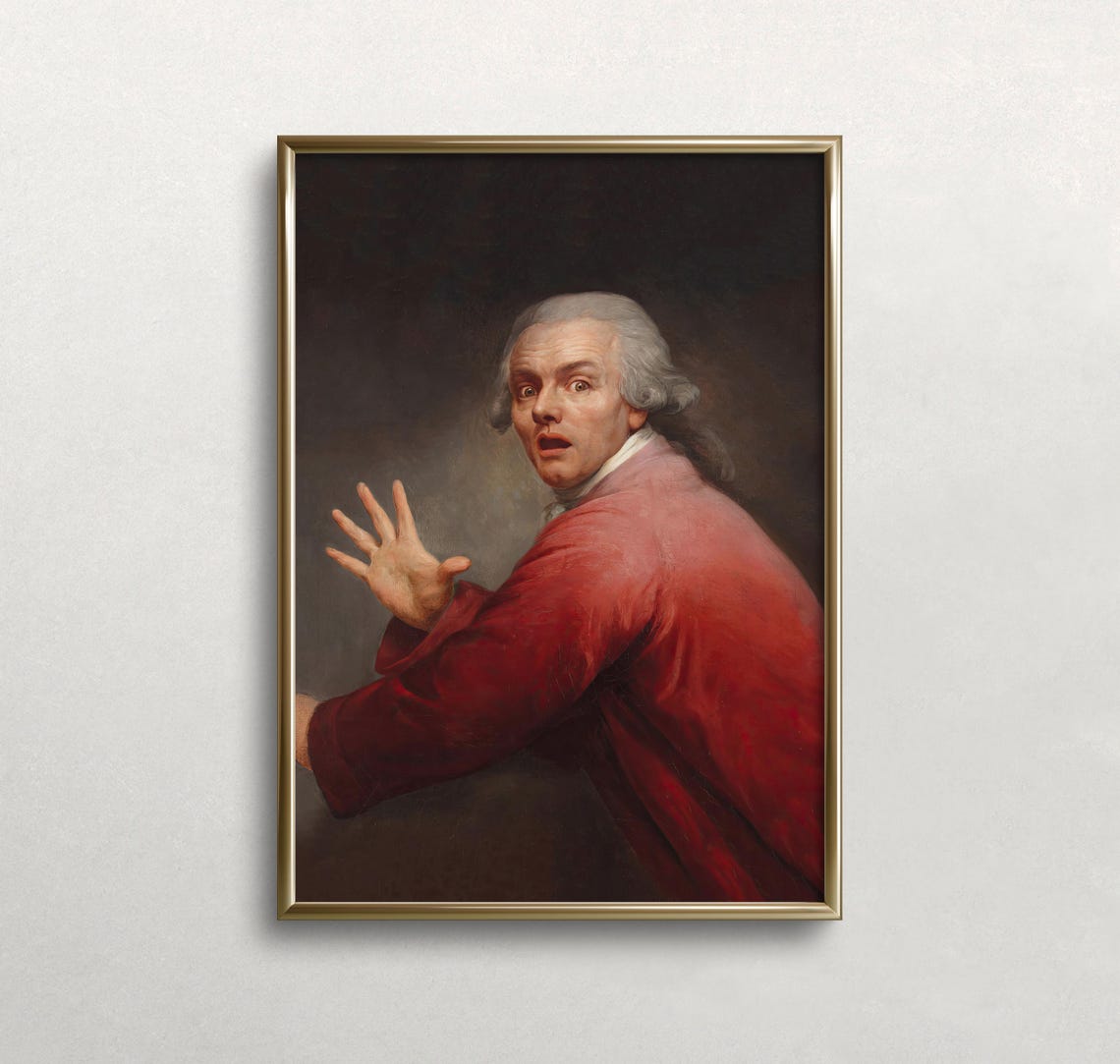 Joseph Ducreux Surprised Self Portrait Vintage Funny Art Print