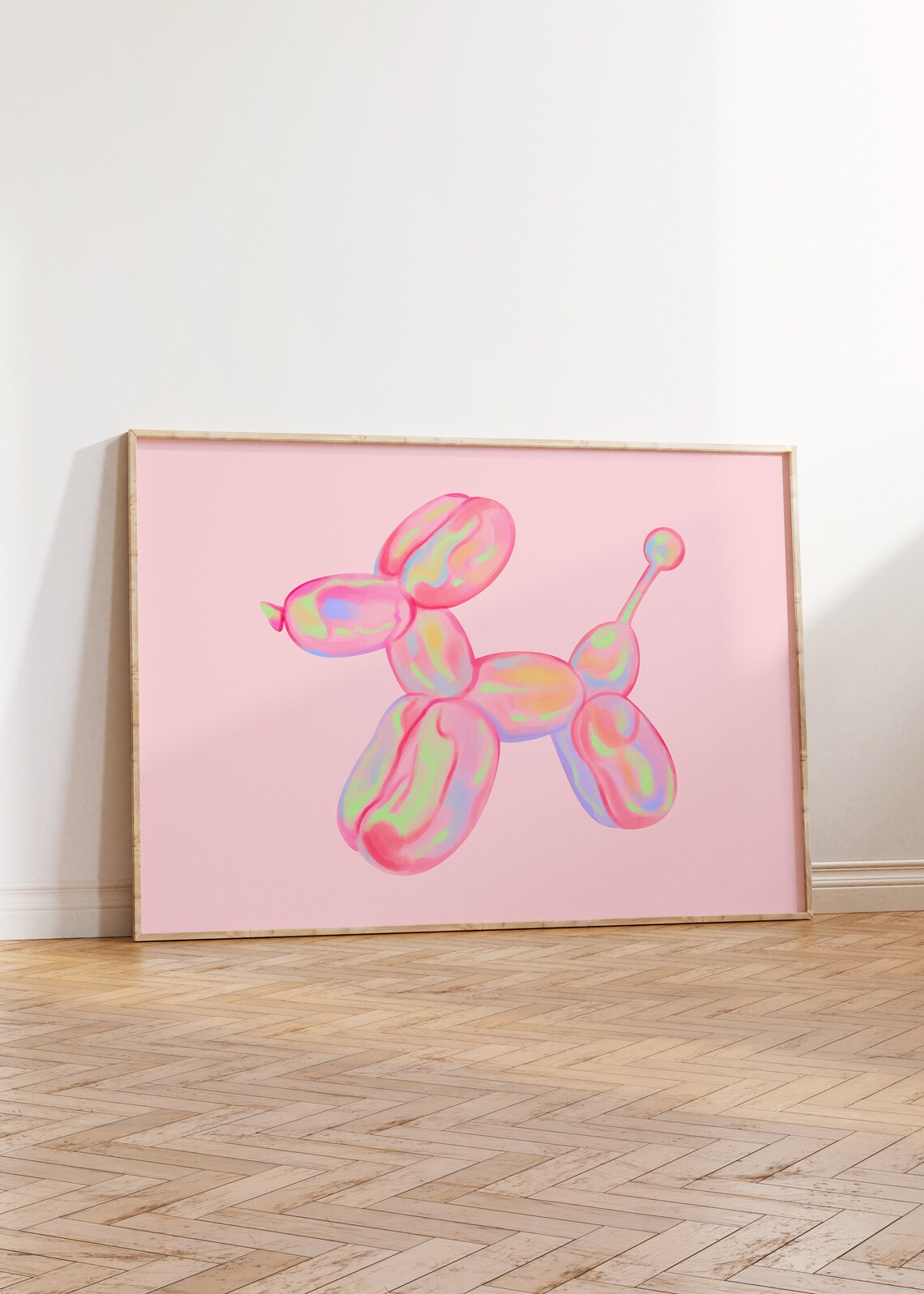 Pink Balloon Dog Dorm Room Poster Print - Image 2