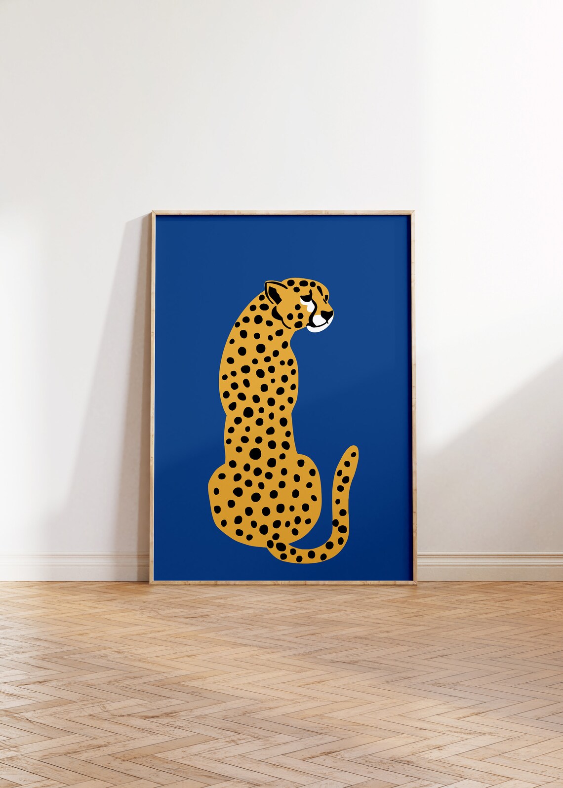 Cheetah Print Sapphire Leopard Boho Art Print