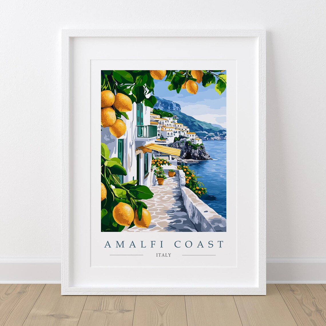 Amalfi Coast Travel Poster, Italian Mediterranean Art - Image 2