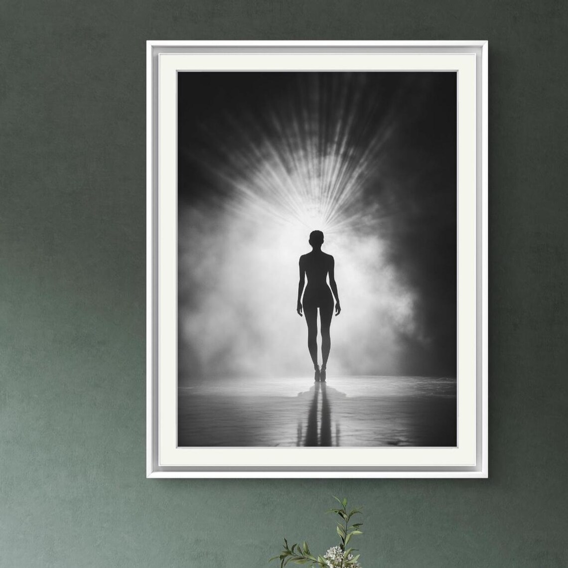 Minimalist Silhouette Art, Abstract Female Figure