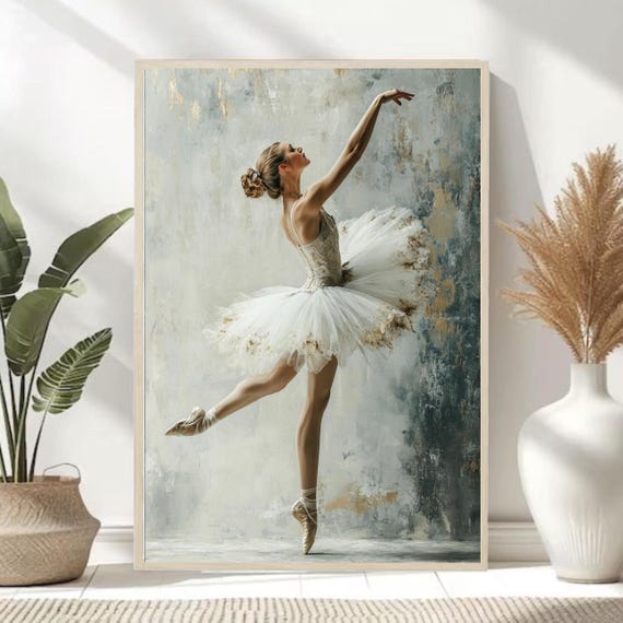 Timeless Ballet Dance Art, Ballet Girl Painting