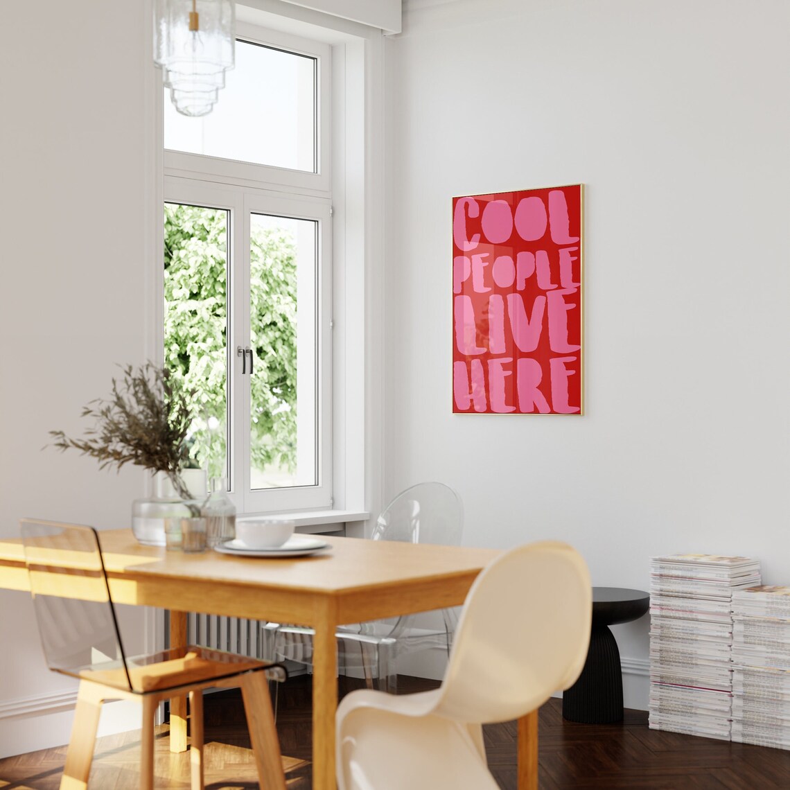 70s Typography Art Print, Vintage Funky Living Room - Image 2