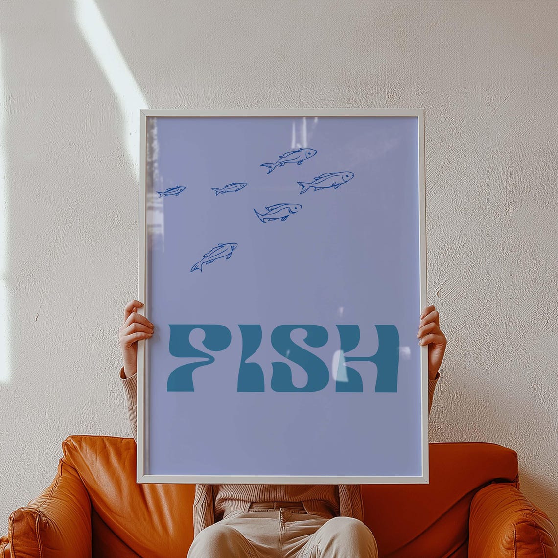 Retro Fish Poster, Coastal Kitchen Wall Art - Image 2