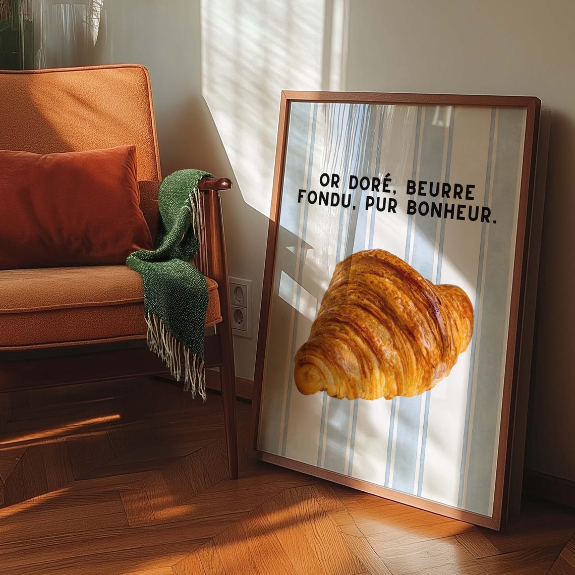 French Croissant, Cute Bakery Art Print - Image 2